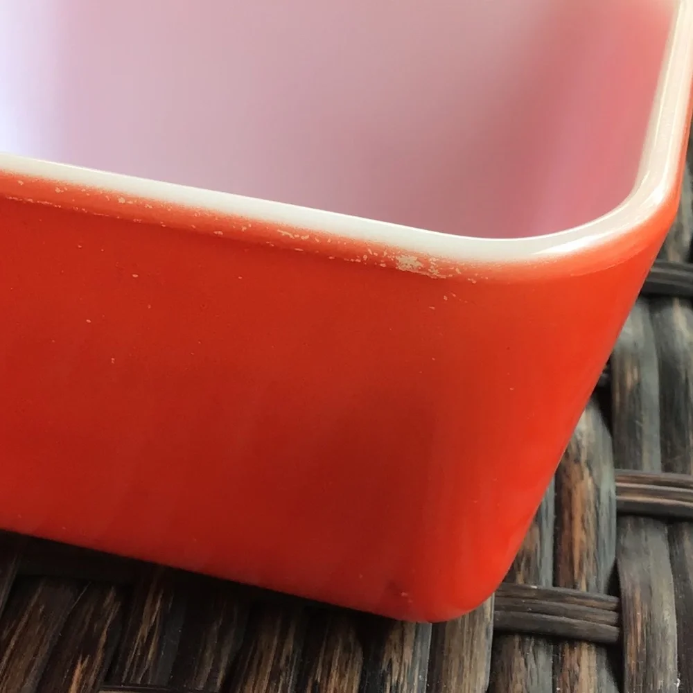 Pyrex Vintage Refrigerator Dish with Lid Primary Red